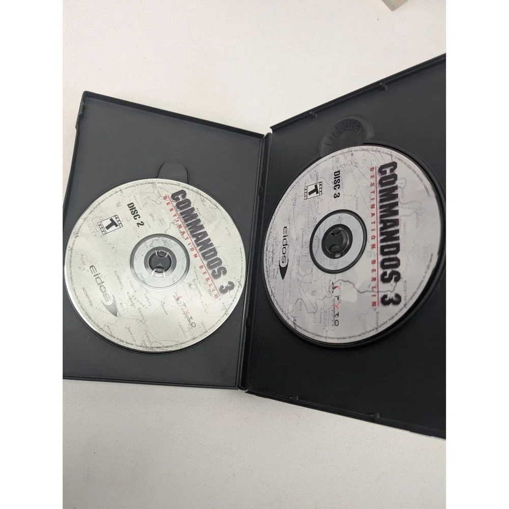 Commandos 3 Destination‎ Berlin PC CD-ROM Game Eidos 2003 T Manual Disc Case